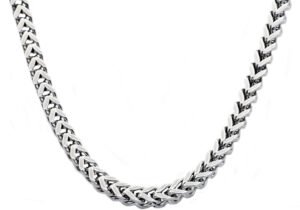 Mens 8mm Stainless Steel Franco Link Chain Necklace