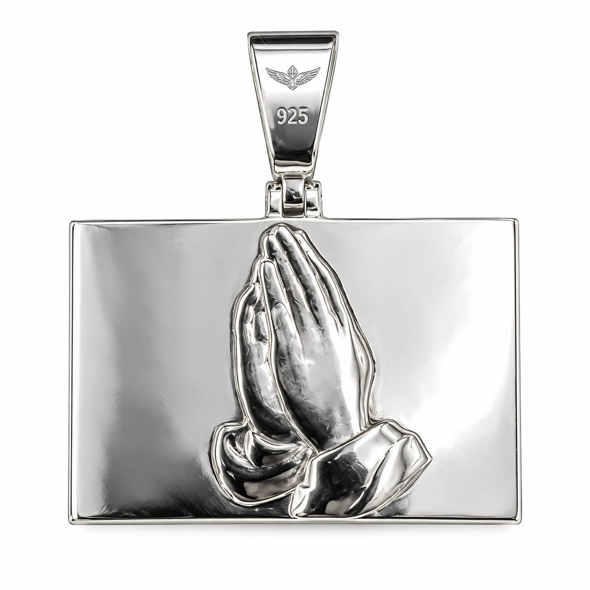 Rhodium Plated 925 Sterling Silver Iced Out Puerto Rico Flag Pendant With Cubic Zirconia - Image 2